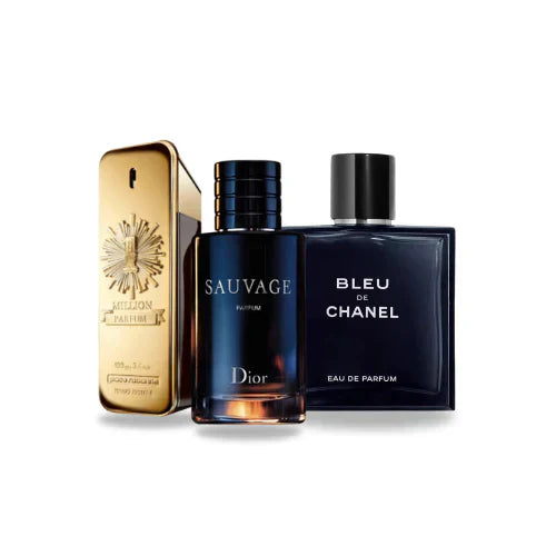 Paco Rabanne 1 Million, Dior Sauvage, Chanel Bleu De Chanel 100ml
